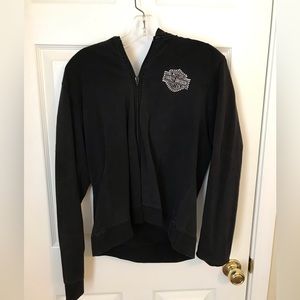 Women’s Harley Davidson hoodie in about a size M.